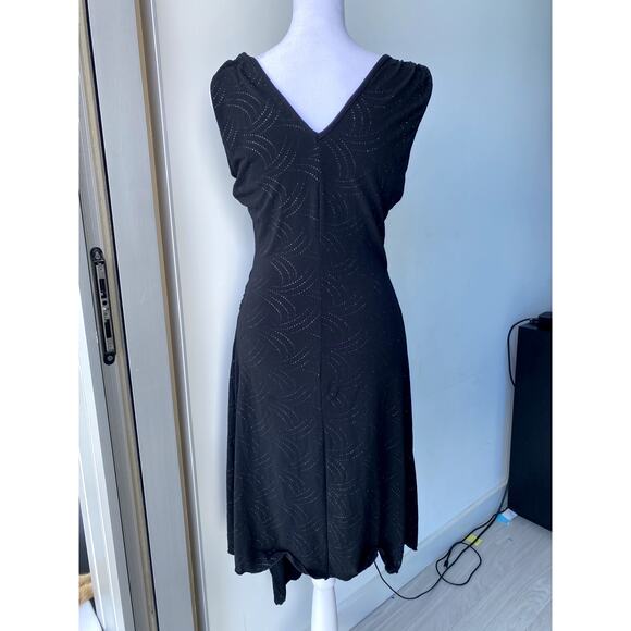 Black Vintage Y2k Forever 21 Wrap Sparkly Mini Dress Size Large - Picture 2 of 8